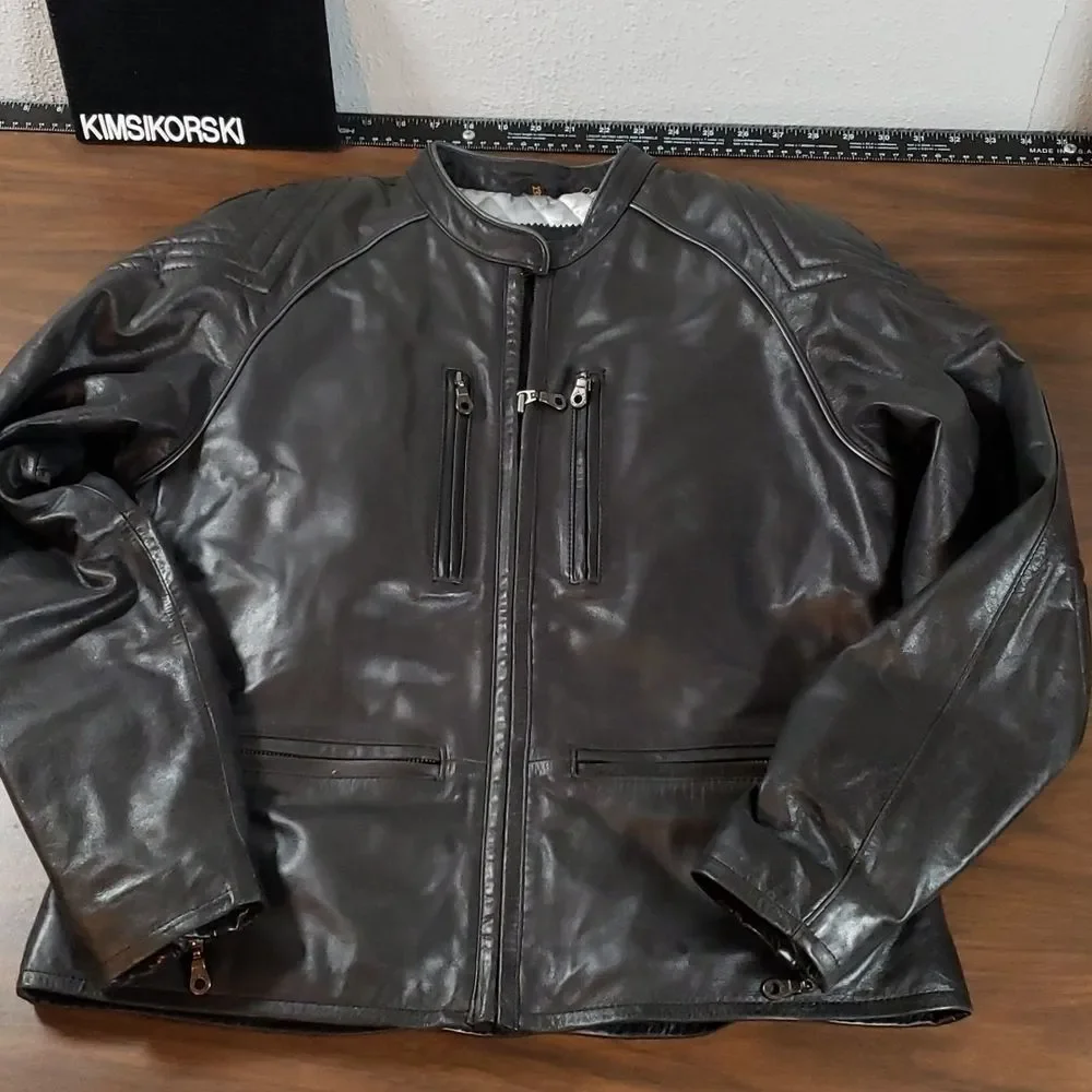 Harley‎ Davidson Women’s Leather Cafe Racer Padded Tribal Design Jacket Medium